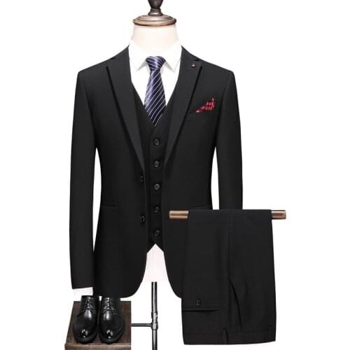 2021 Latest Coat Pant Italian Worsted Groom Suit Men Formal Business Suit Two Button Black Suit/western Wedding Groom Wear Suits