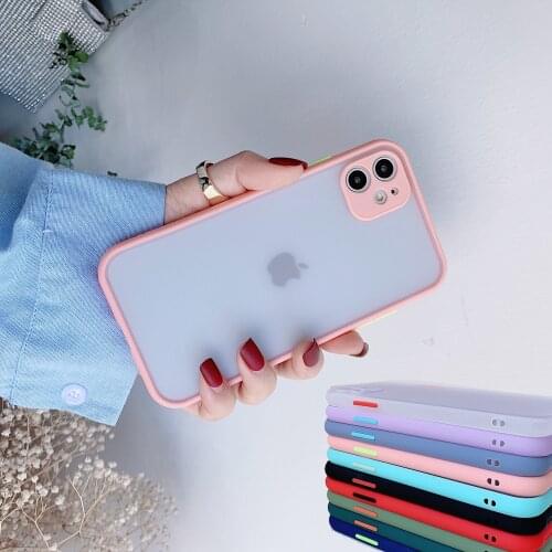 Shockproof Transparent Hybrid Silicone Phone Case For iPhone 12 X XS XR Max 8 7 6 6S Plus 11 Pro Rand Clear Soft Back Cover