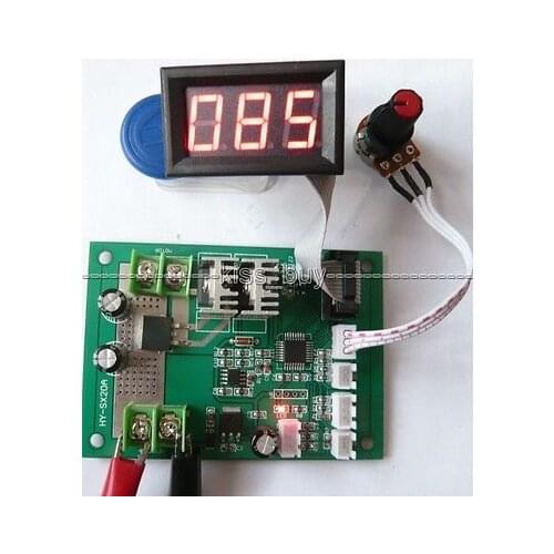 500W 20A 12-24V DC Brush Motor PWM Speed Controller with led Digital Display Governor Driver