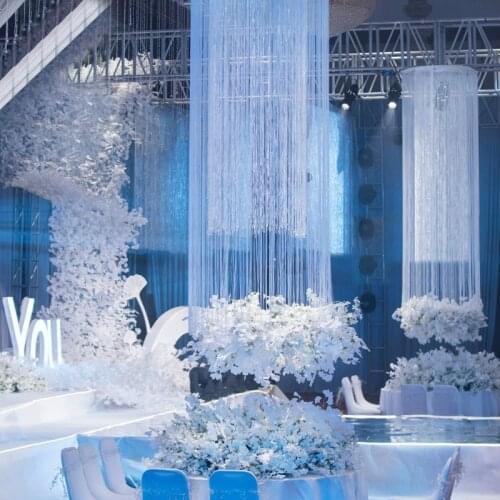 3M Wide Wedding Backdrop Party Tassel Curtain Home Room Wall Hanging Decoration Charm Tassel Hotel Wedding Stage Decorative Line