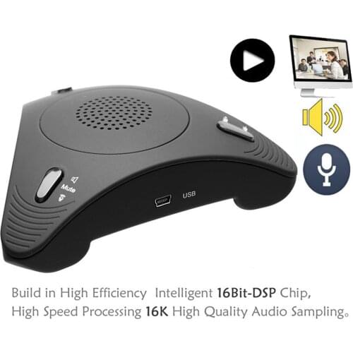 Conference USB Microphone Omnidirectional Condenser PC Mic for Video Meeting