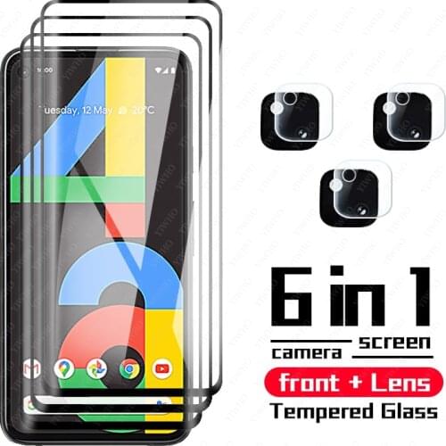 Glass For Google Pixel 4A Screen Protector For Pixel 4 A 5 Tempered Glass Protective Phone Film For Pixel 5 4A 5G camera lens