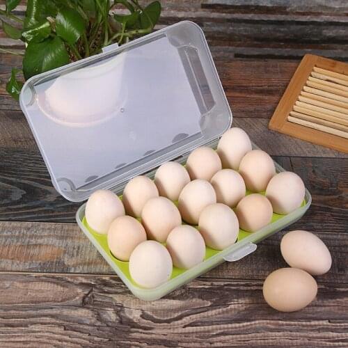 1Pcs Grid Egg Storage Box Egg Tray With Lid Kitchen Refrigerator Egg Box Egg Drop Rack Egg Storage Boxes Fridge Egg Organizer