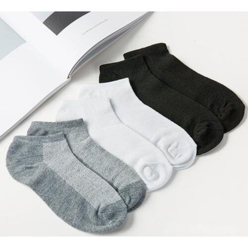 10 Pairs/Lot Solid Plus Size Mesh Socks Comfortable Short Sports Ankle Socks Thin Spring Summer Men and Women Boat Socks Set