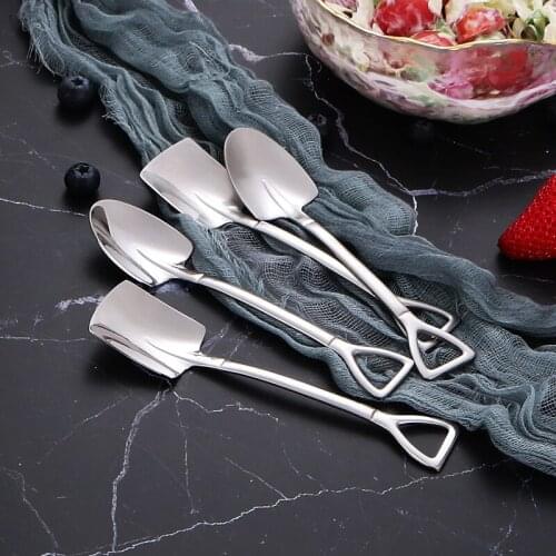 304 Stainless Steel Spoon Cute Spoon Multicast Fruit Cake Dessert Spoon Mini spoon tea spoon kid ladle X2