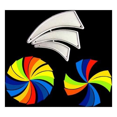 3D Windmill Flower Spinner Metal Cutting Dies for Scrapbooking DIY Album Cards Decoration Embossing Folder Stencils Template