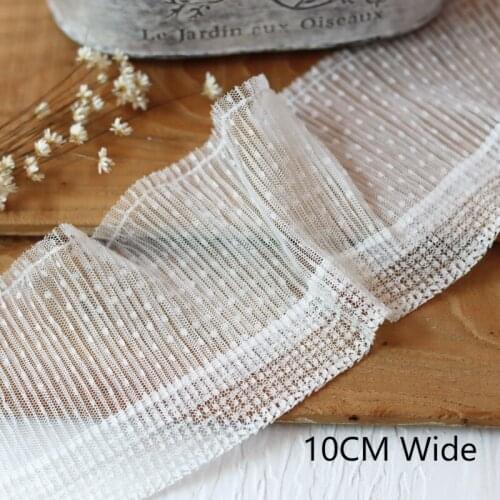 White dot mesh lace accessories wave dot crimping handmade DIY baby clothes cuffs hem width