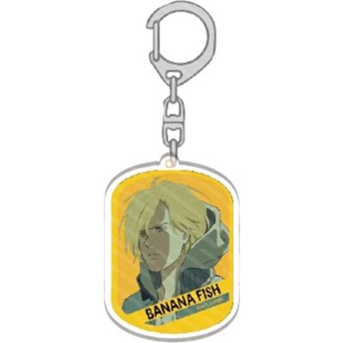 Japan Anime Keychain Banana Fish Ash Lynx Okumura Eiji Cosplay Acrylic Key Chain Ring Phone Charm Pendant Keyring
