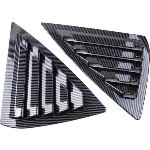 DWCX Carbon Fiber Black Car Auto Rear Window Louver Cover Vent Fit For Nissan Sentra Sedan 2013 2014 2015 2016 2017 2018 2019