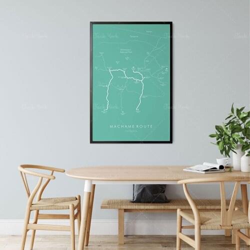 Machame Route Map | Kilimanjaro Hiking Poster | The Whiskey Route Poster | Hiking the Kilimanjaro | Trail Map Art | Relive your