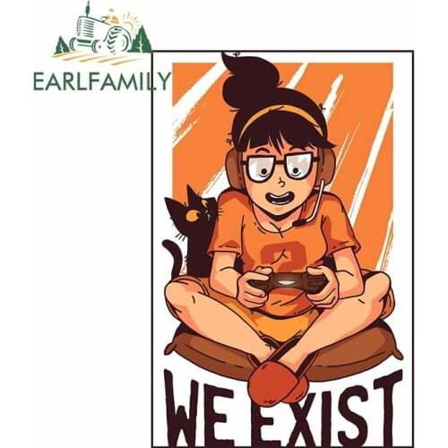 EARLFAMILY 13cm x 8.7cm for Girls We Exist Car Sticker Surfboard Personality Decoration Graffiti Stickers DIY Waterproof Decal