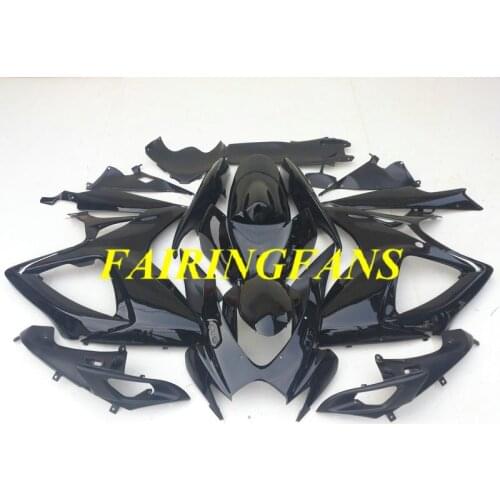 Injection Mold Fairing body kit for GSXR600 750 K6 06 07 GSXR 600 GSXR750 2006 2007 Gloss black Fairings bodywork+gifts SC40