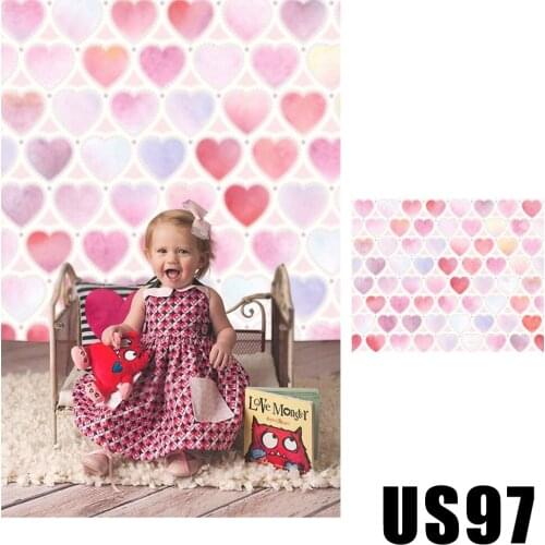 HUAYI Photography Backdrop Valentines Day Love Bokeh Hearts Photobooth Background Newborns Baby Child Studio Backdrops US-97