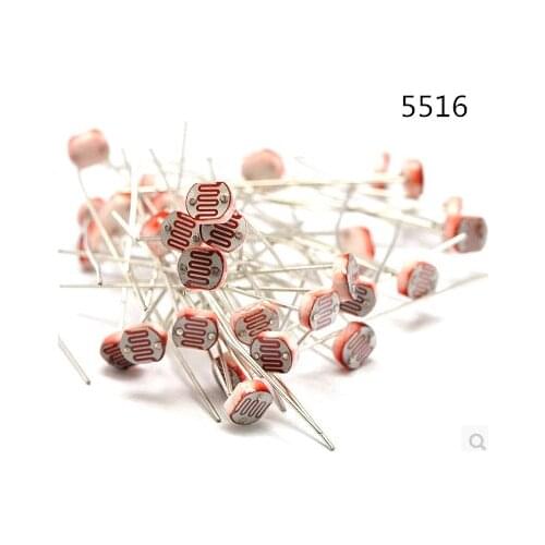 20PCS x 5516 Light Dependent Resistor LDR 5MM Photoresistor wholesale and retail Photoconductive resistance MODU