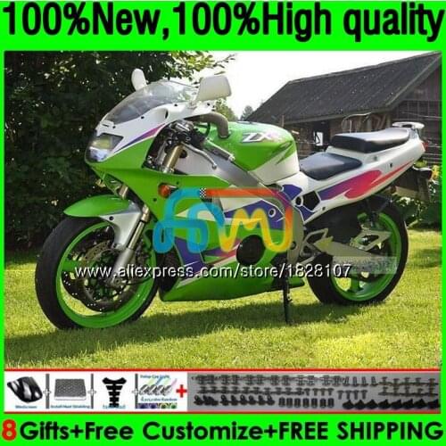 Green silver Body For KAWASAKI Bodys ZXR 400 ZXR400 91 92 93 94 95 96 161BS.41 ZXR-400 1991 1992 1993 1994 1995 1996 Fairing kit