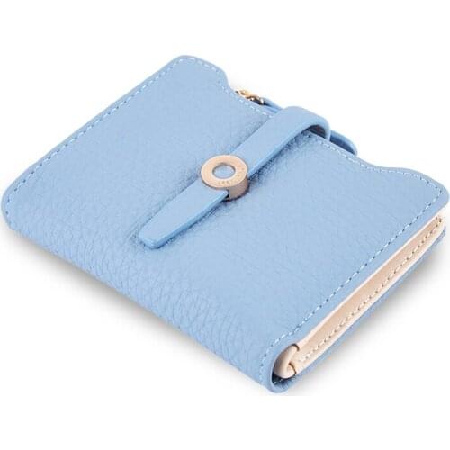 Top Quality Latest Lovely Leather Short Women Wallet Fashion Girls Change Clasp Purse Money Coin Card Holders wallets Carteras