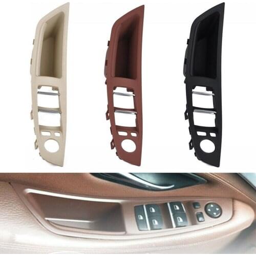 LHD RHD For BMW 5 series F10 F11 2010-2017 Beige Black Car Interior Inner Door Handle Panel Pull Trim Cover Auto Accessories