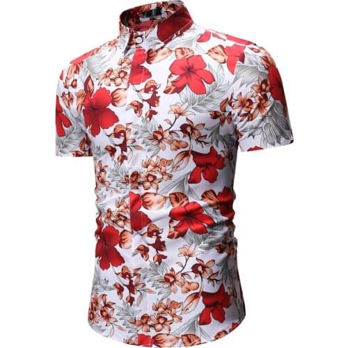 Mens Shirt Top Shirts Men Dress Mens Casual Shirt Short Sleeve Mens Hawaiian Shirt Mens Printed Short Sleeve Shirt