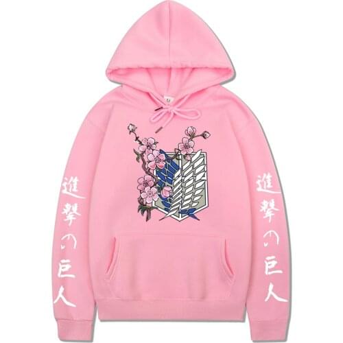 Attack on Titan Men Hoodie Threaded cuffs Loose Pullovers Tops Unisex Sweatshirt Hoodie Clothes