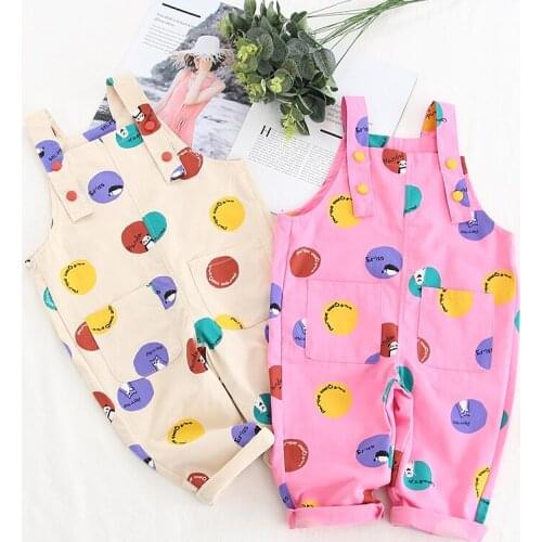 2019 New Summer Toddler Overalls Baby Girls Suspender Pants Printed Baby Boy Overalls Toddler Cute Overalls Pants Kids Trousers