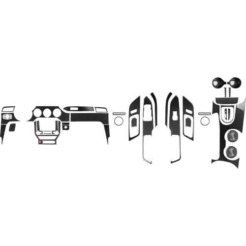 Carbon Fiber Center Console Decal Cover Trim fits For Ford Mustang 2015-2017