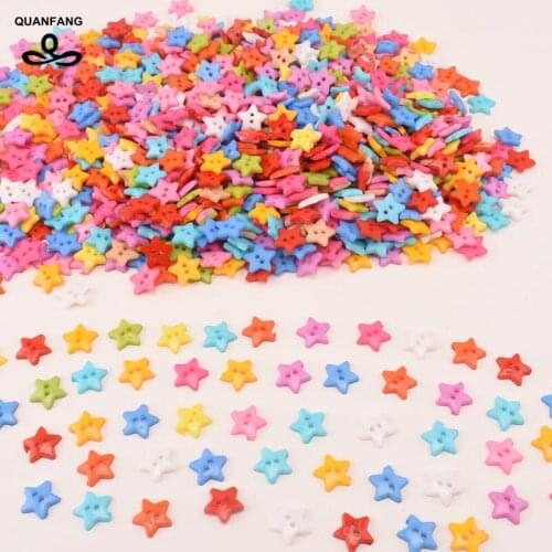 QUANFANG 2 Holes Resin Buttons Of DIY Scrapbooking Patchwork Sewing/Decorative Crafts Home Decoration Color mixing