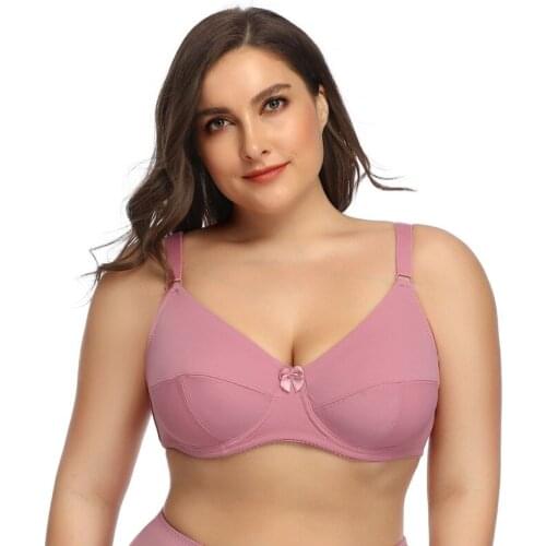 Ultra Thin Seamless Large Bra Comfortable Breathable Womens Underwear Sexy Deep V Adjustment Plus Size Bra New Brassiere F DDD