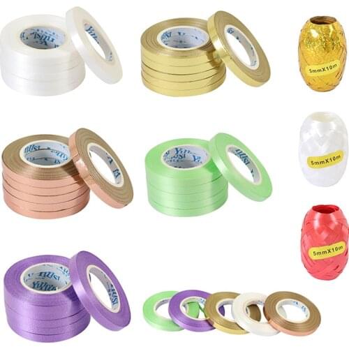 6pcs/lot 10m Foil Balloon Laser Ribbon Rose Gold Balloon Strings Event&Party Supplies Curling Birthday Party Wedding Decoration