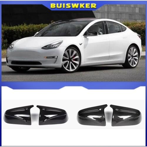 Carbon Fiber Exterior Shell Protection Coversr for Tesla Model 3 S X Accessories Rearview Mirror Case Side for Model3