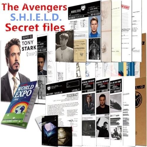 1:1 Superhero Tony Stark Cosplay Bucky Barnes File Bag Folder Private File Document Paper Craft/Card Making Props Accessories