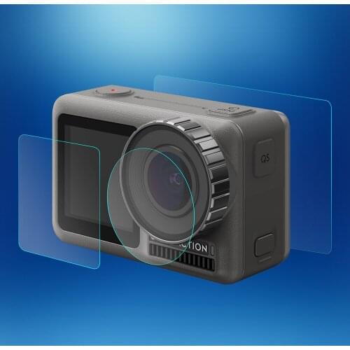 1Set Tempered Glass Film Dual Screen + Lens Protector For DJI OSMO Action Camera Outdoor Travel sport Accessories #611