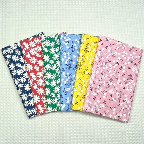 160x50cm Three-Color Small Flower Twill Cotton Printed Sewing Fabric Handmade Bedding Decorative Home Decoration Cloth