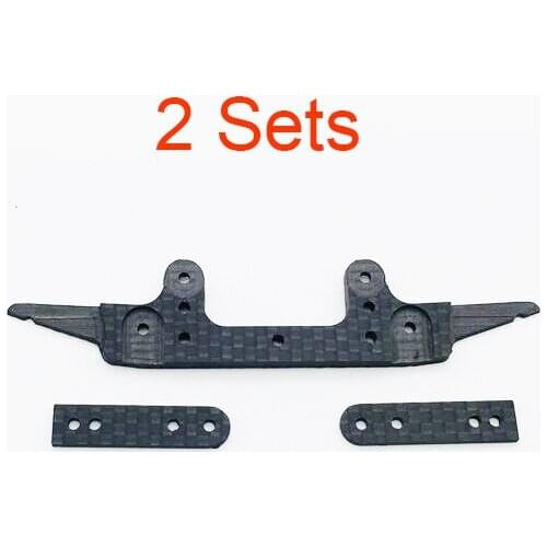 2Sets 3mm Carbon Fiber Rear Roller Stay Anti-hanging Bracket With Extended Brake 95259 Modify Part For Tamiya Mini 4WD Car Model