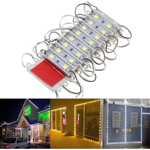 20Pcs/lot Mini Led Module DC 12V 5054 2 LED Modules Waterproof Led Backlight for Advertisement Design Brighter Than 5050 3528