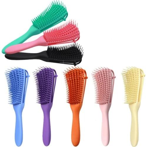 2020 Women Hair Scalp Massage Comb Bristle & Nylon Hairbrush Wet Curly Detangle Hair Brush for Salon Hairdressing Styling Tools
