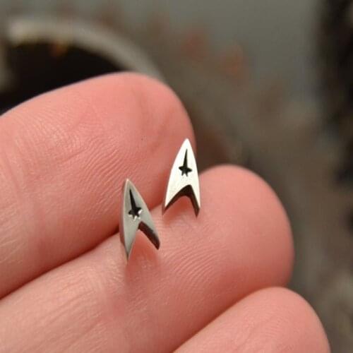 2021 Trendy1Pair Unisex Earrings Star Earrings Trek Dainty Stainless Steel Men Ear Clasp Womens Acrylic Jewelry