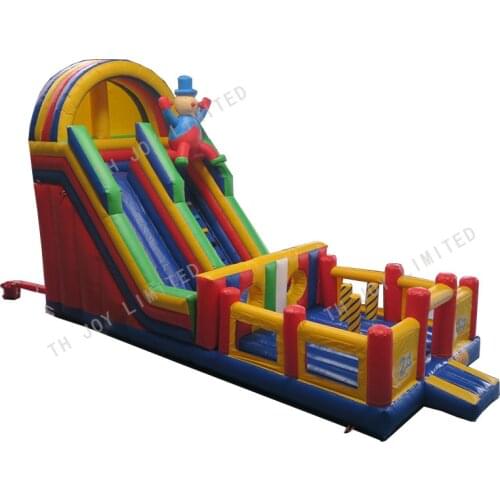 Free Sea Shipping! 11x4M Commercial Grade Rental Clown Inflatable Jumping Slide