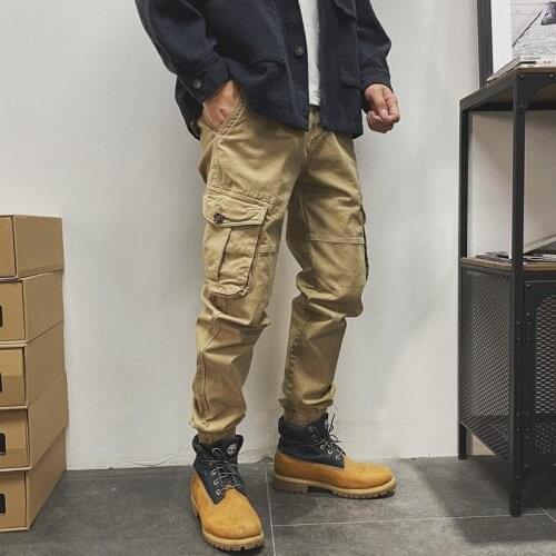Cotton Cargo Pants Men Big Pocket Joggers Pants Casual Sport Sweatpants Streetwear Fashion 2021 Techwear Clothes