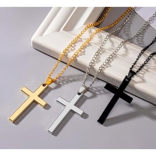 Fashion Unusual Cross Necklace Chain For Mens Women Punk Unisex Vintage 2020 Trend Pendant Goth Chains Choker Necklaces Jewelry