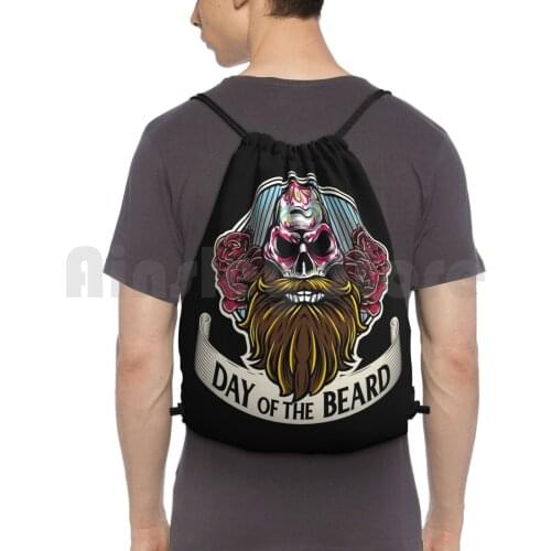 Day Of The Beard-Bearded Sugar Skull-Funny Day Of The Dead Dia De Los Muertos Outdoor Hiking Backpack Riding Climbing Sports