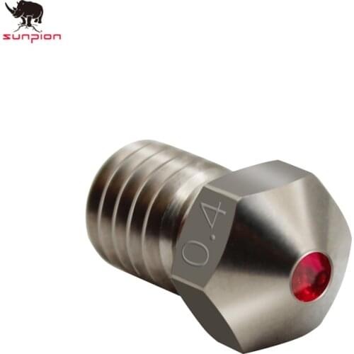 3d printer parts High Temperature Titanium Alloy E3D Ruby Nozzle V6 1.75mm Nozzles 0.4mm For PETG ABS PET PEEK NYLON 1pcs