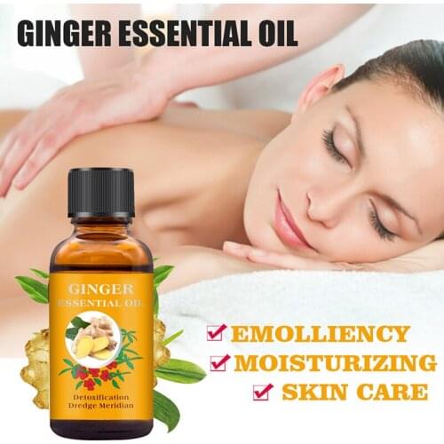 Pure Plant Ginger Massage Essential Oil Relax for Scrape Therapy Spa Improve Sleep Body Skin Care 30ML TSLM1
