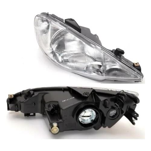 HEADLIGHT RIGHT ELECTRIC (H7 & H7) PEUGEOT 206 GTI SPORT 2003-2009 6204.S9 CİFT BULBS