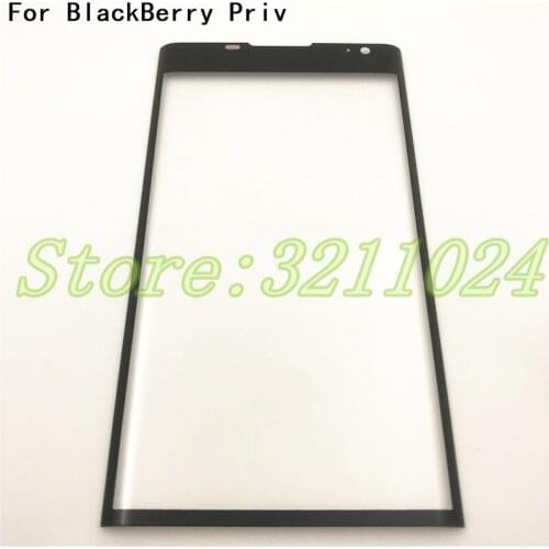 Good quality Original Black 5.4 inches For BlackBerry Priv Front Glass Lens Touch Screen LCD Outer Panel With Logo