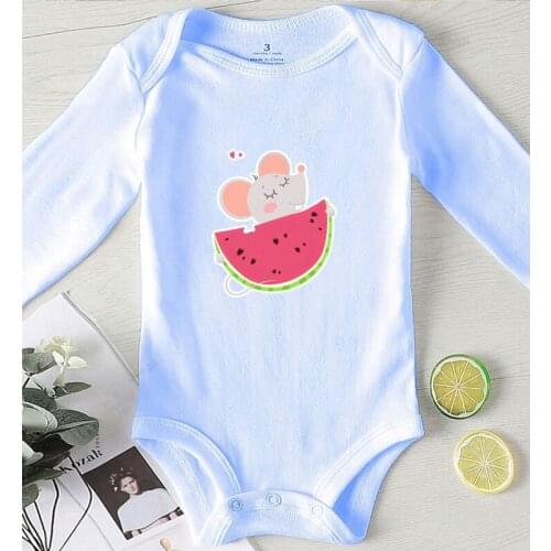 Cartoon Print Jumpsuit for Newborns Baby Boy Winter Clothes Romper for Toddler Children Clothing Printing Girl Infant