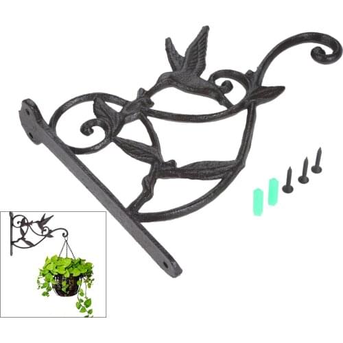 Bracket Hook Hummer Bird Wall Hanger Hummingbird Iron Hanging Plant Flower Pots Outdoor Home Kitchen Balcony Bathroom Decoration