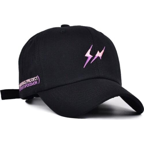 LDSLYJR lightning embroidery cotton Casquette Baseball Cap Adjustable Snapback Hats for men and women 195