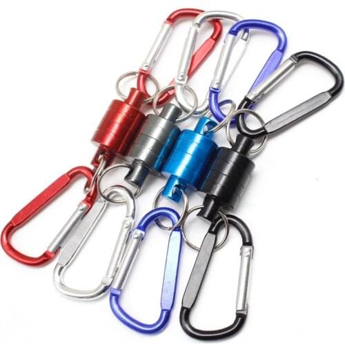 Magnetic Net Release Fly Fishing Aluminum Strong Train Net Holder 7.7LB Lanyard Cable Pull 4KG