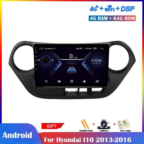 10.1inch Android Multimedia Player For Hyundai I10 2013-2016 Car Radio Stereo Navigation DSP Touch IPS Screen Bluetooth