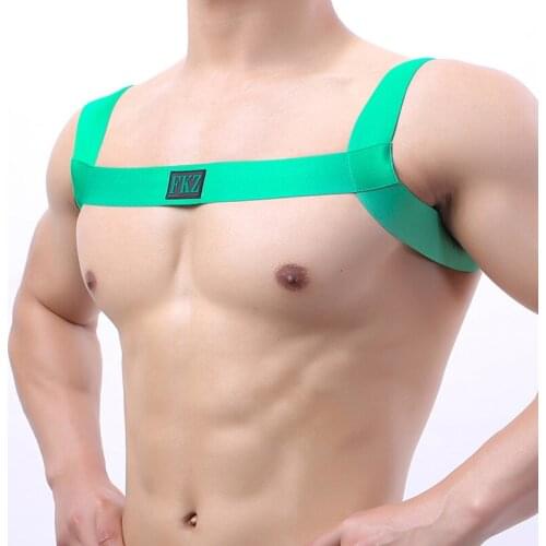 Chest Mens Harness Belt Lingerie Sexy Elastic Shoulder Bondage Strap G-string Performance Costume